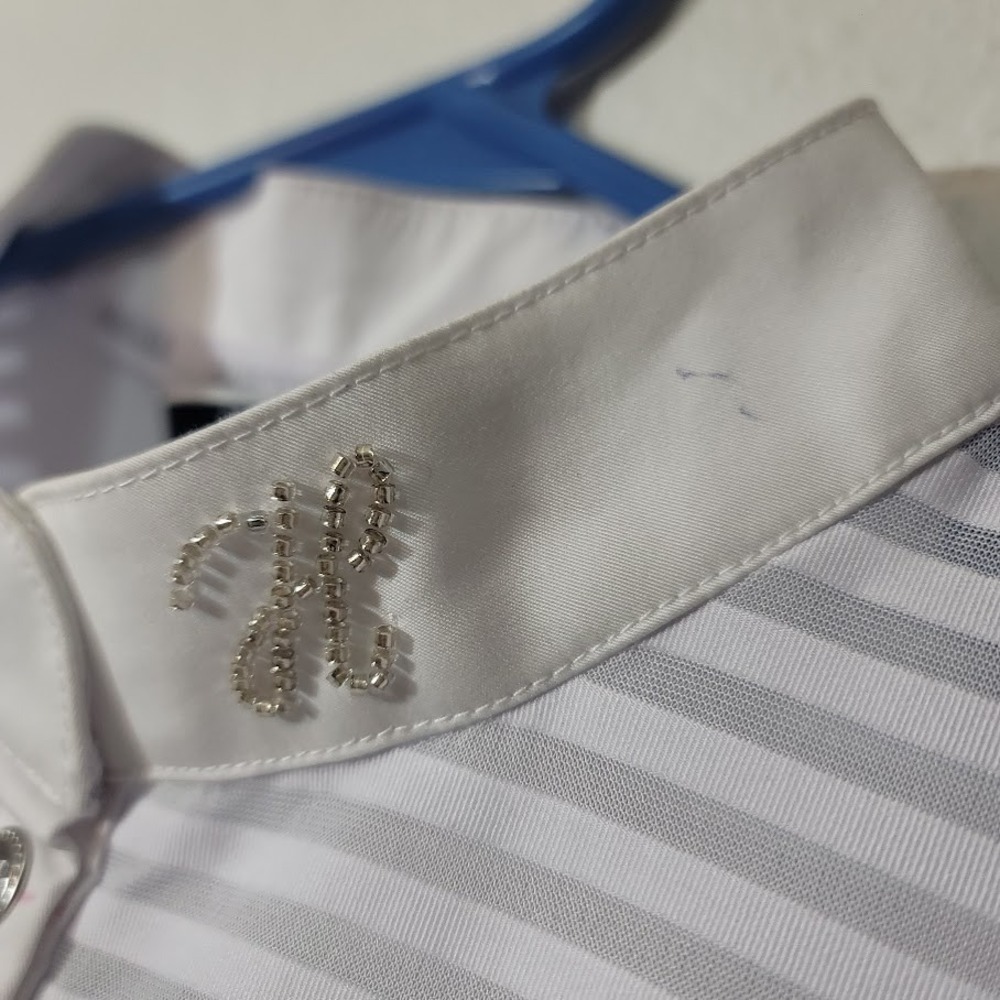 Harcour Equestrian Riding Shirt Size S in White EUC - Picture 7 of 7